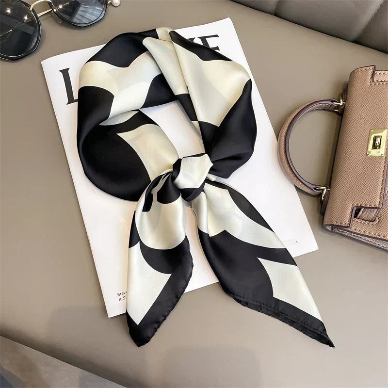Silk Charm Plaid Scarf