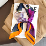 Silk Charm Plaid Scarf