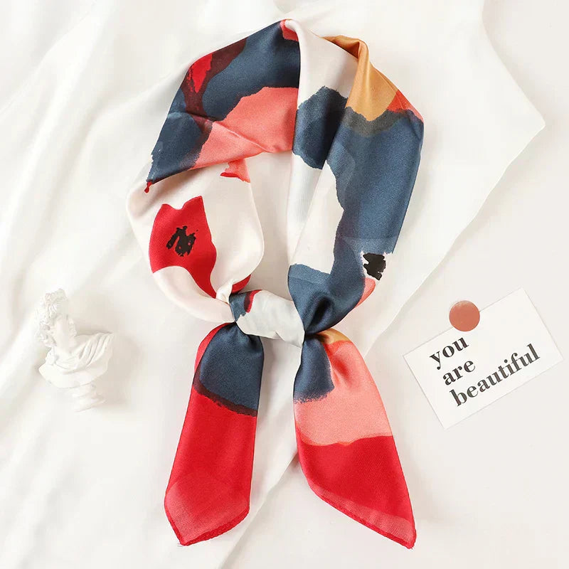 Silk Charm Plaid Scarf
