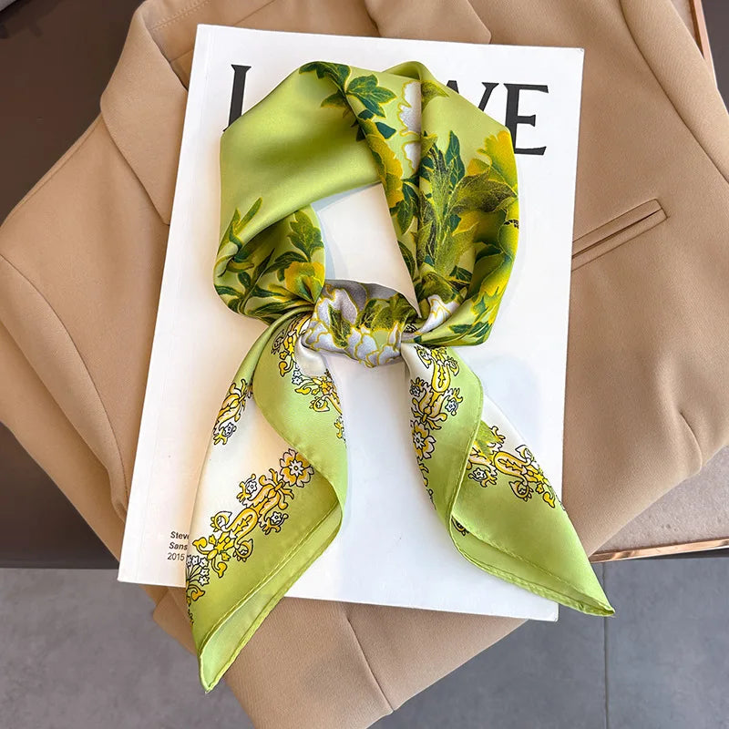 Silk Charm Plaid Scarf