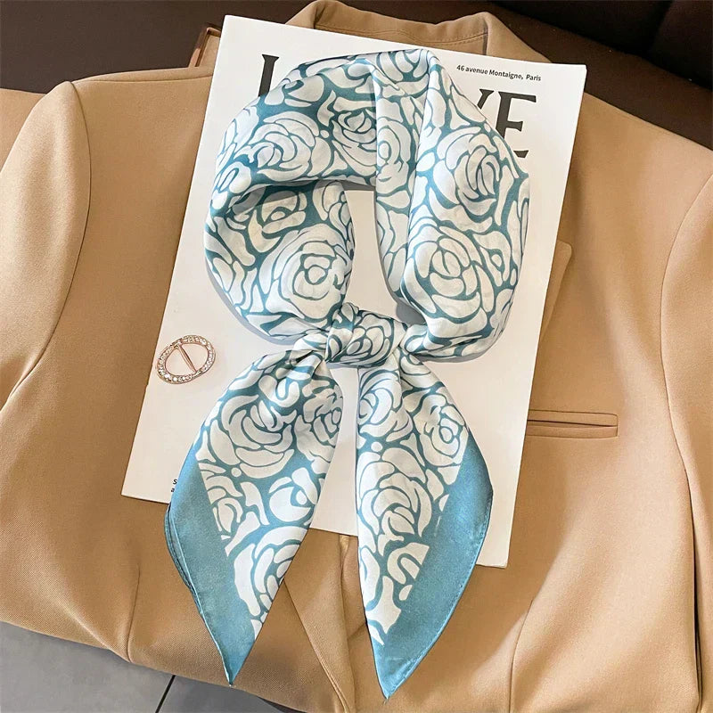 Silk Charm Plaid Scarf