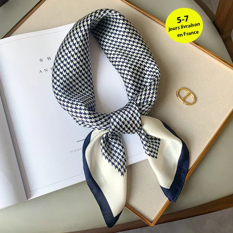 Silk Charm Plaid Scarf