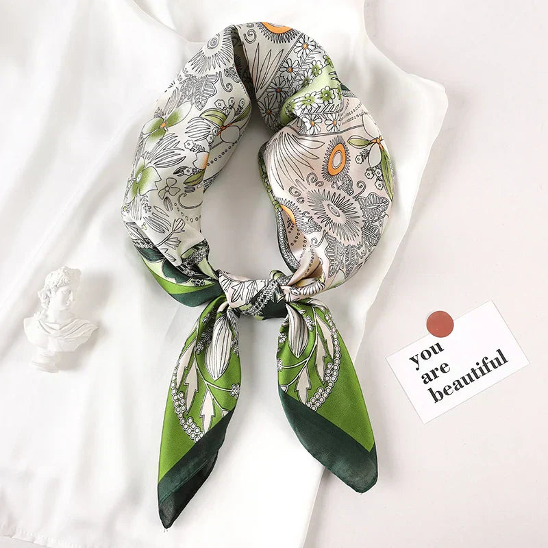 Silk Charm Plaid Scarf