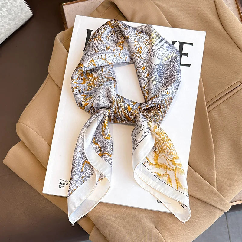 Silk Charm Plaid Scarf