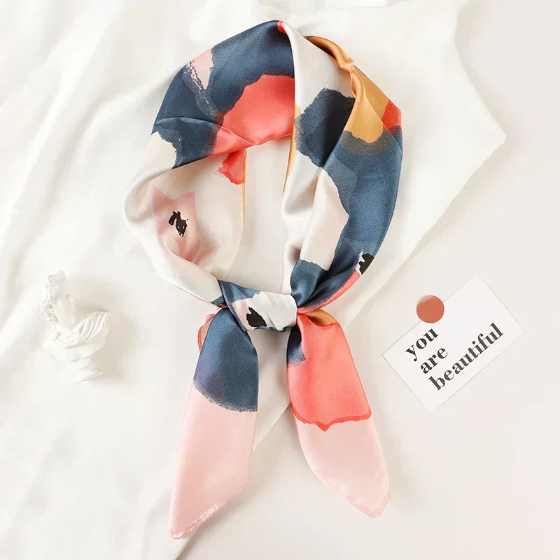 Silk Charm Plaid Scarf