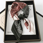 Silk Charm Plaid Scarf