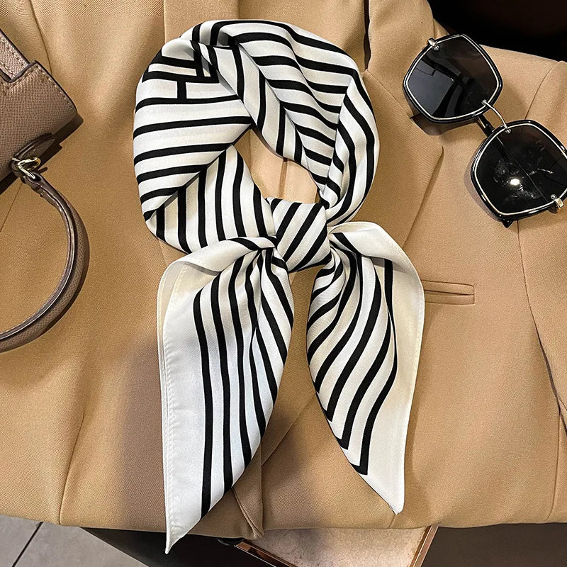 Silk Charm Plaid Scarf