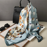 Silk Charm Plaid Scarf