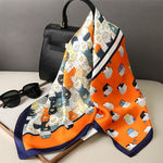 Silk Charm Plaid Scarf