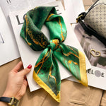 Silk Charm Plaid Scarf