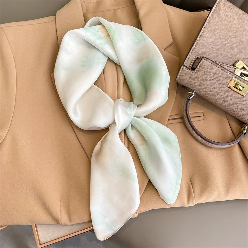 Silk Charm Plaid Scarf
