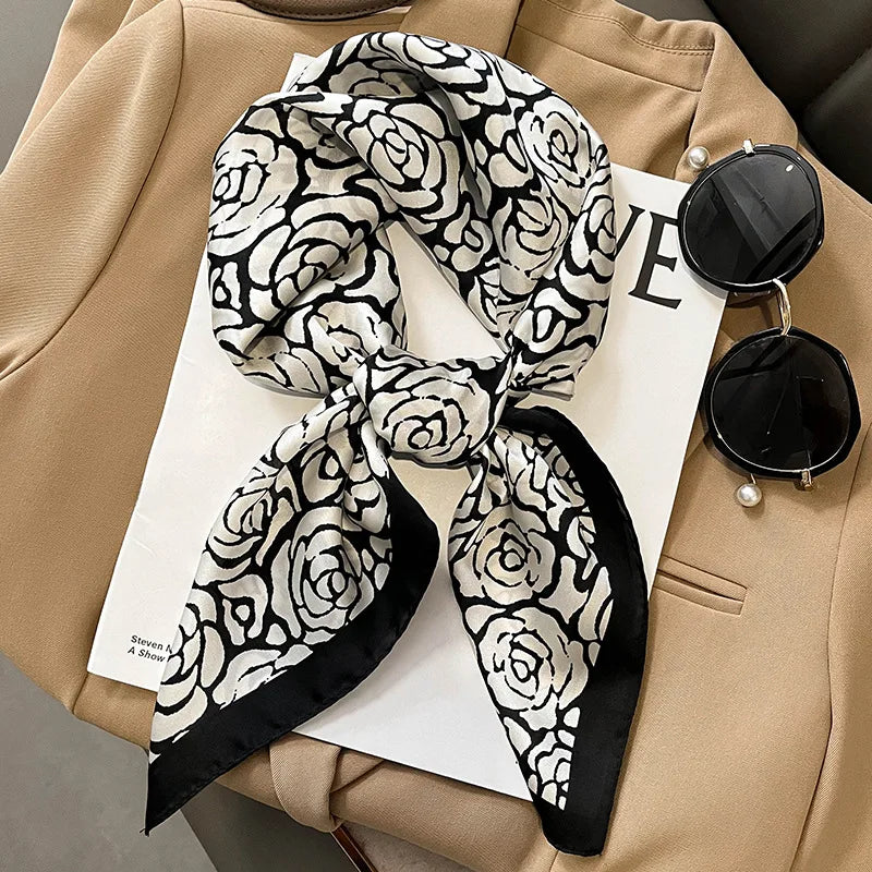 Silk Charm Plaid Scarf