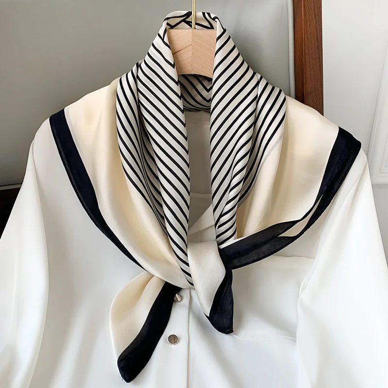 Silk Charm Plaid Scarf