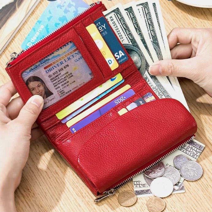 Compact RFID Leather Wallet | 50% DISCOUNT