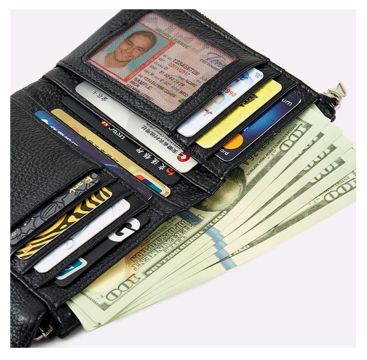 Compact RFID Leather Wallet | 50% DISCOUNT