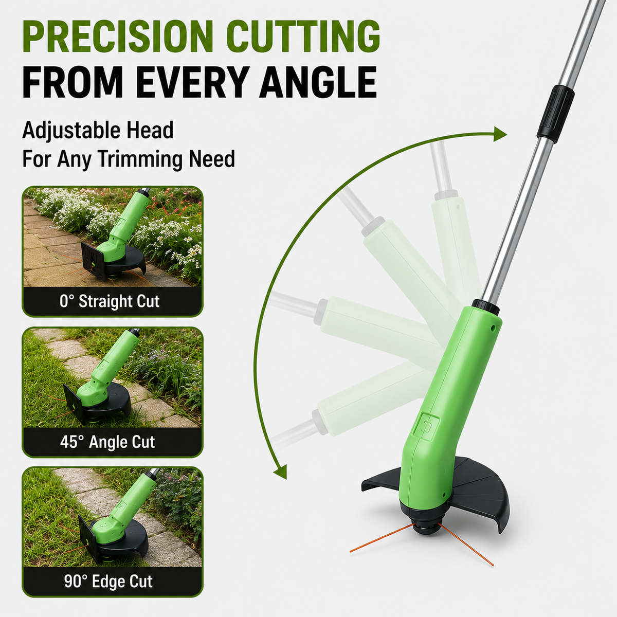 Lightweight Cordless Mini Grass Trimmer with Adjustable Cutter
