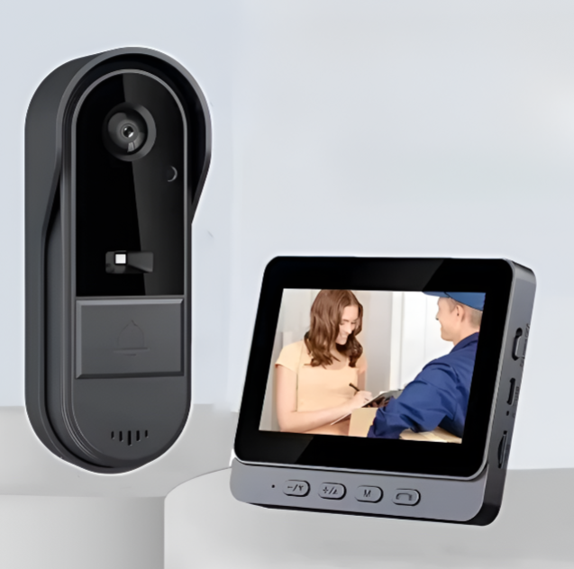 Wireless Video Doorbell with Intercom and HD Night Vision – 4.3” IPS Display, Waterproof