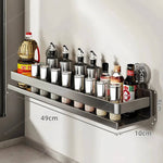 Wall Mounted Suction Cup Spice Rack for Kitchen