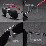 Aluminum Frame Polarized Aviator Sunglasses
