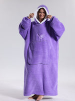 Cozy Hoodie Blanket | Sleeved Blanket | Wearable Sweater Blanket