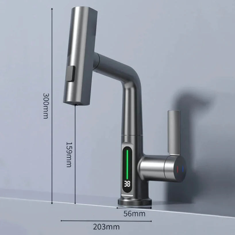 Pull-Out Kitchen Faucet | Pull-Down Kitchen Tap with 5 Spray Modes