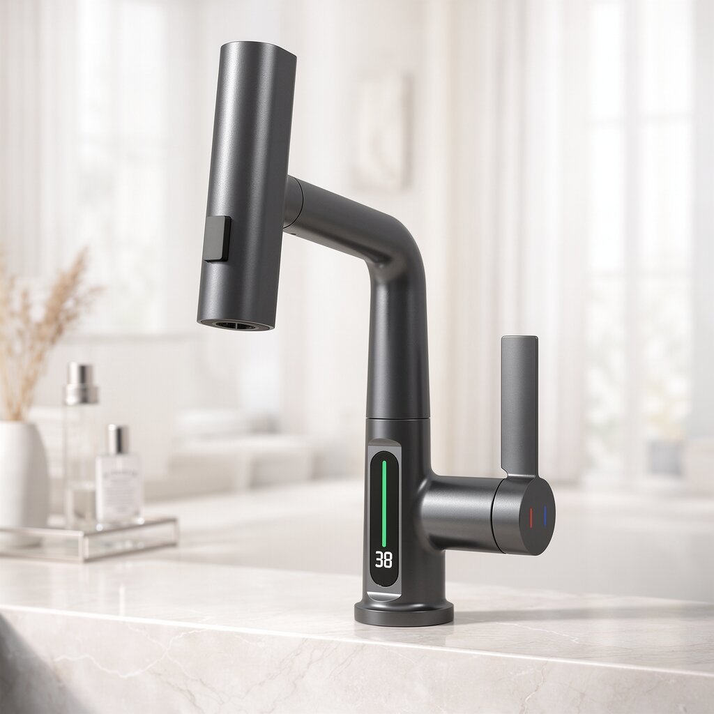 Pull-Out Kitchen Faucet | Pull-Down Kitchen Tap with 5 Spray Modes