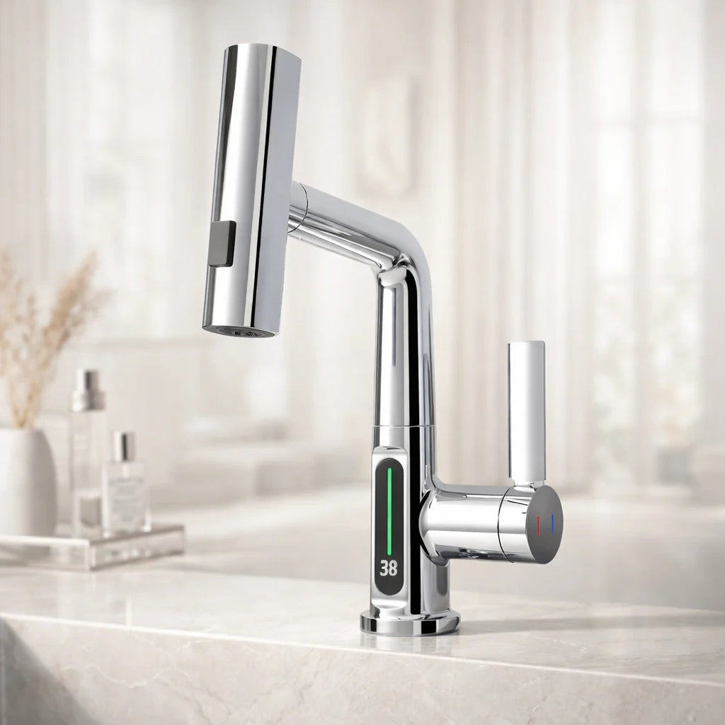 Pull-Out Kitchen Faucet | Pull-Down Kitchen Tap with 5 Spray Modes