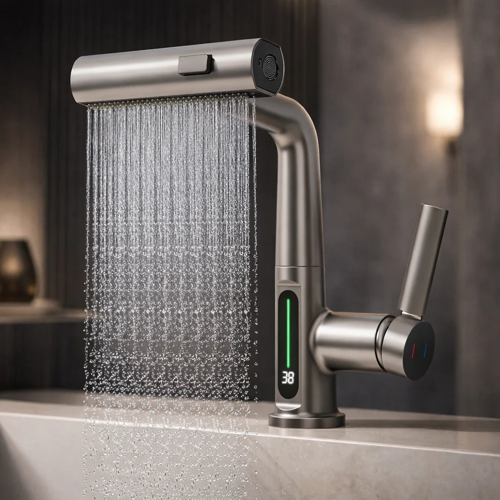 Pull-Out Kitchen Faucet | Pull-Down Kitchen Tap with 5 Spray Modes