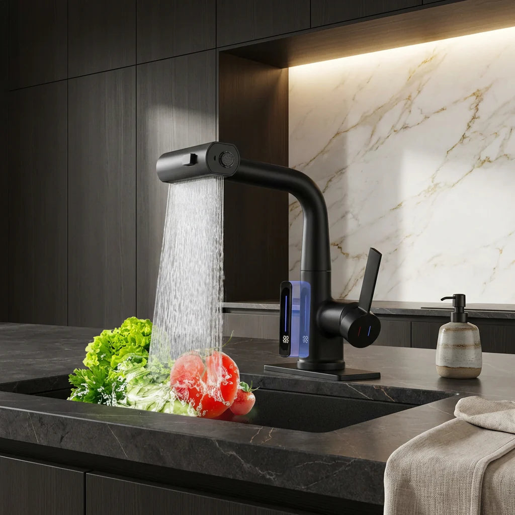 Pull-Out Kitchen Faucet | Pull-Down Kitchen Tap with 5 Spray Modes