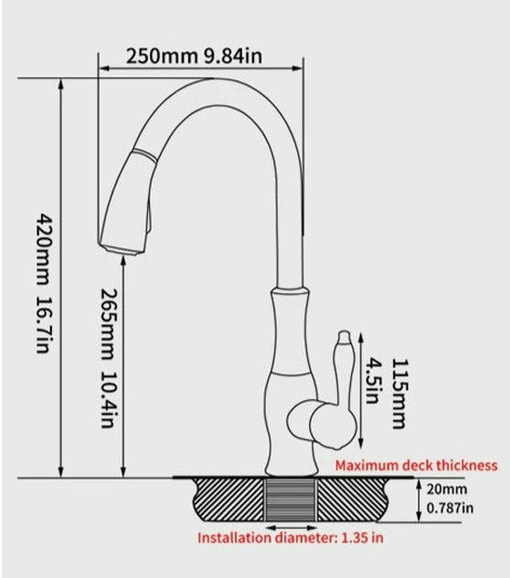 Pull-Down Kitchen Faucet | Sink Faucet | Kitchen Tap