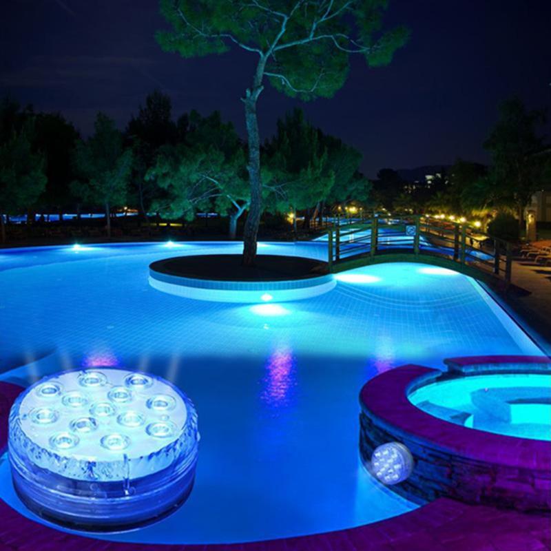 Remote-Controlled Waterproof LED Underwater Lamp - Glow Effect