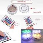 Remote-Controlled Waterproof LED Underwater Lamp - Glow Effect