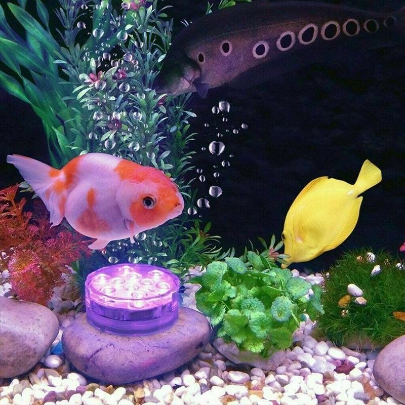Remote-Controlled Waterproof LED Underwater Lamp - Glow Effect