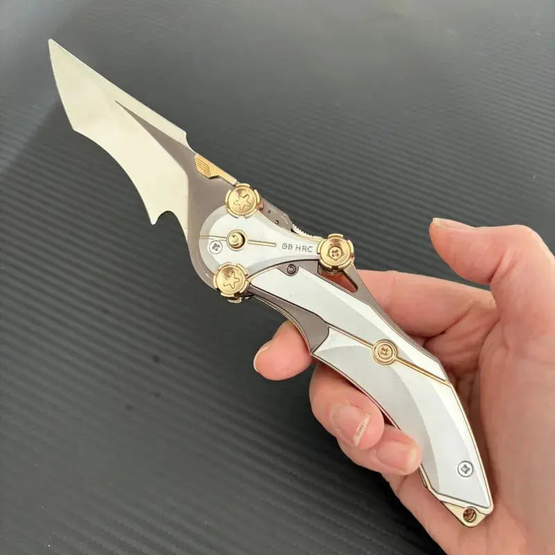 All-Metal Folding Knife | 8Cr13Mov Steel Blade, Compact EDC Tool