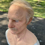 Lifelike Elderly Gentleman Halloween Mask for Adults