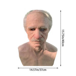 Lifelike Elderly Gentleman Halloween Mask for Adults