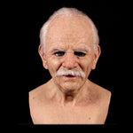 Lifelike Elderly Gentleman Halloween Mask for Adults