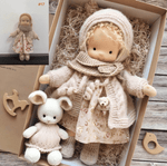 Handmade Waldorf Doll 'Poppi' | 35cm | Organic Cotton & Hypoallergenic Textiles | Educational Toy | Sensory Stimulation