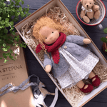 Handmade Waldorf Doll 'Poppi' | 35cm | Organic Cotton & Hypoallergenic Textiles | Educational Toy | Sensory Stimulation