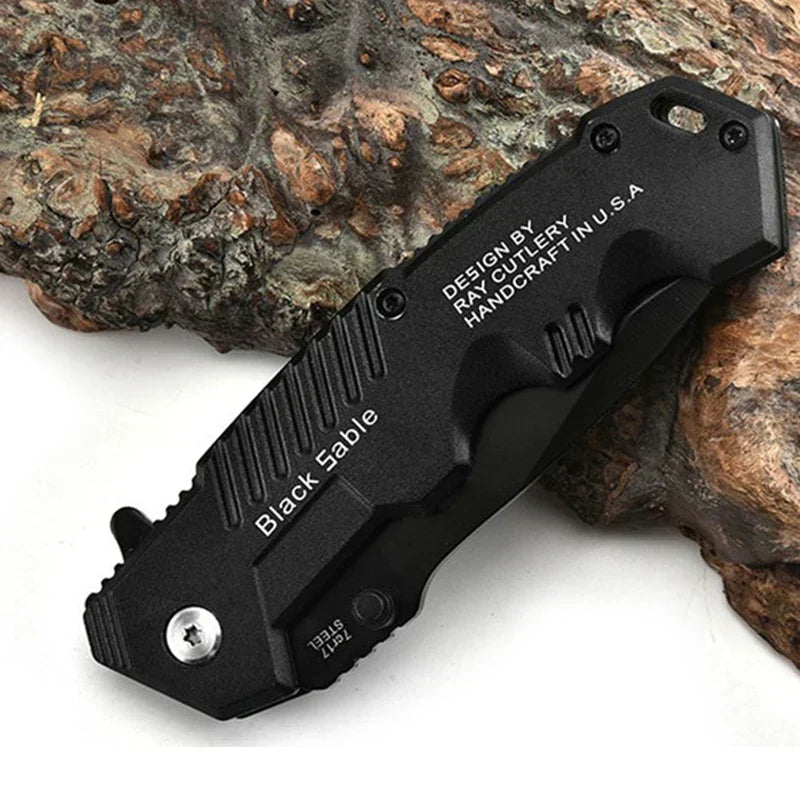 High Hardness Tactical Survival Knife - Outdoor Self-Defense EDC Tool for Camping & Hunting