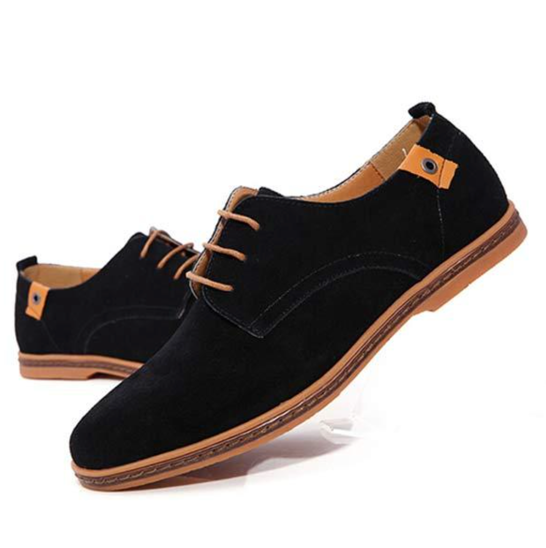 Men's Vegan Suede Lace-Up Oxford Shoes