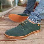 Men's Vegan Suede Lace-Up Oxford Shoes