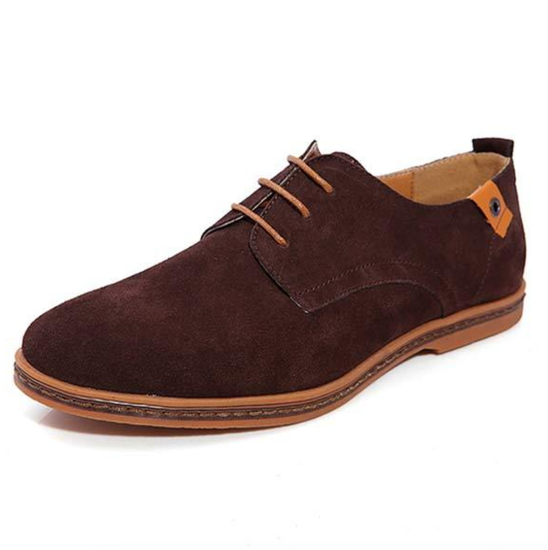 Men's Vegan Suede Lace-Up Oxford Shoes