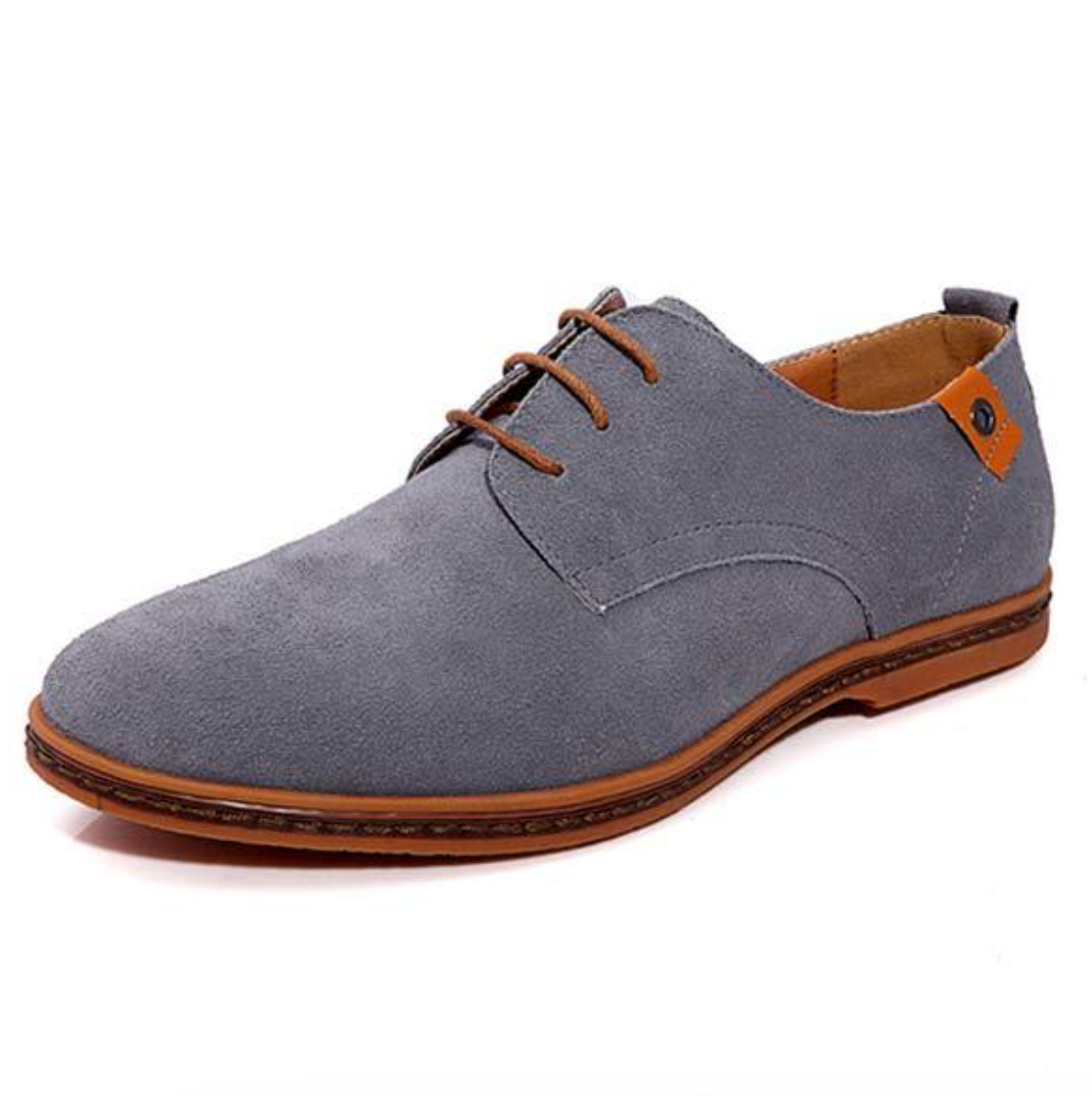 Men's Vegan Suede Lace-Up Oxford Shoes