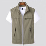Stand Collar Zip Vest - Breathable & Quick-Drying