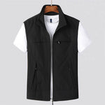 Stand Collar Zip Vest - Breathable & Quick-Drying