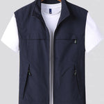 Stand Collar Zip Vest - Breathable & Quick-Drying