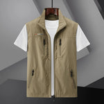 Men's Lightweight Outdoor Vest with Multiple Pockets