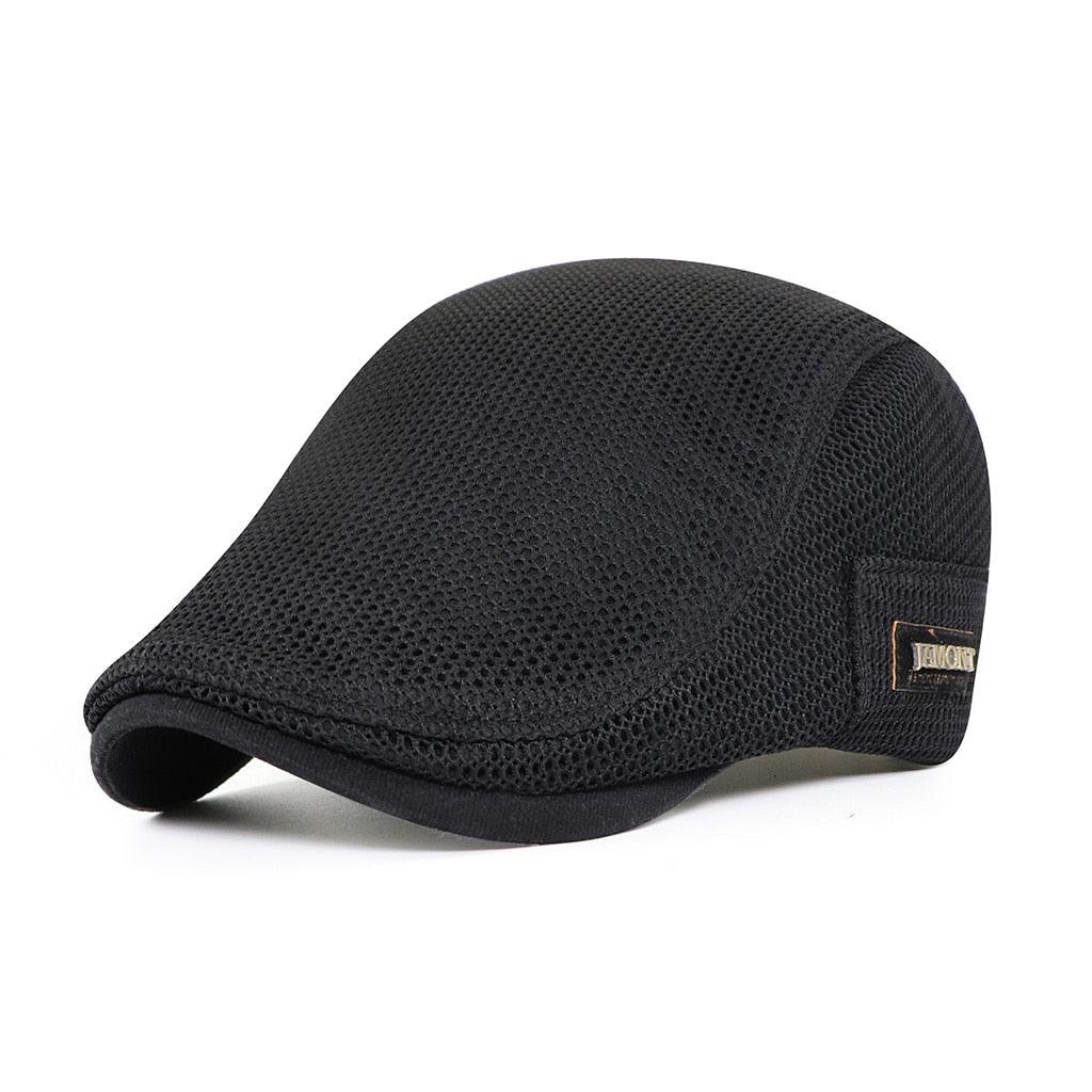 Men's Mesh Flat Cap Breathable Driver Hat