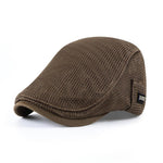 Men's Mesh Flat Cap Breathable Driver Hat
